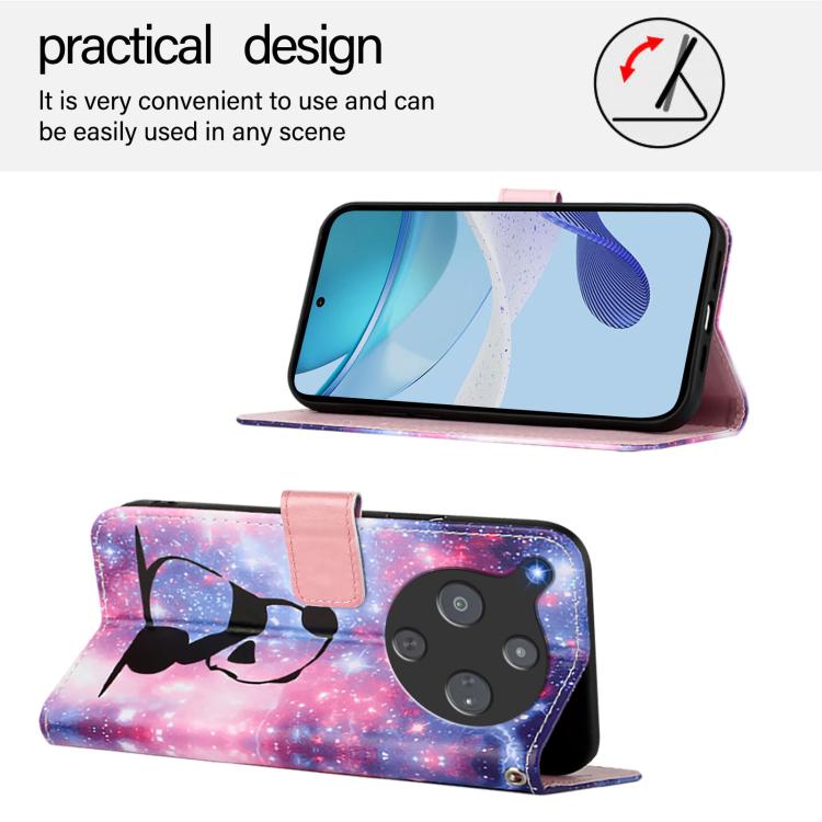 For ZTE nubia P9 Pro 5G / Optus X Pro 2 5G Colored Drawing Pattern Plain Weave Leather Phone Case