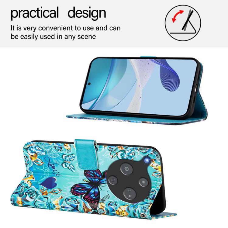 For ZTE nubia P9 Pro 5G / Optus X Pro 2 5G Colored Drawing Pattern Plain Weave Leather Phone Case