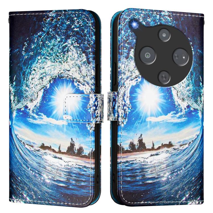 For ZTE nubia P9 Pro 5G / Optus X Pro 2 5G Colored Drawing Pattern Plain Weave Leather Phone Case