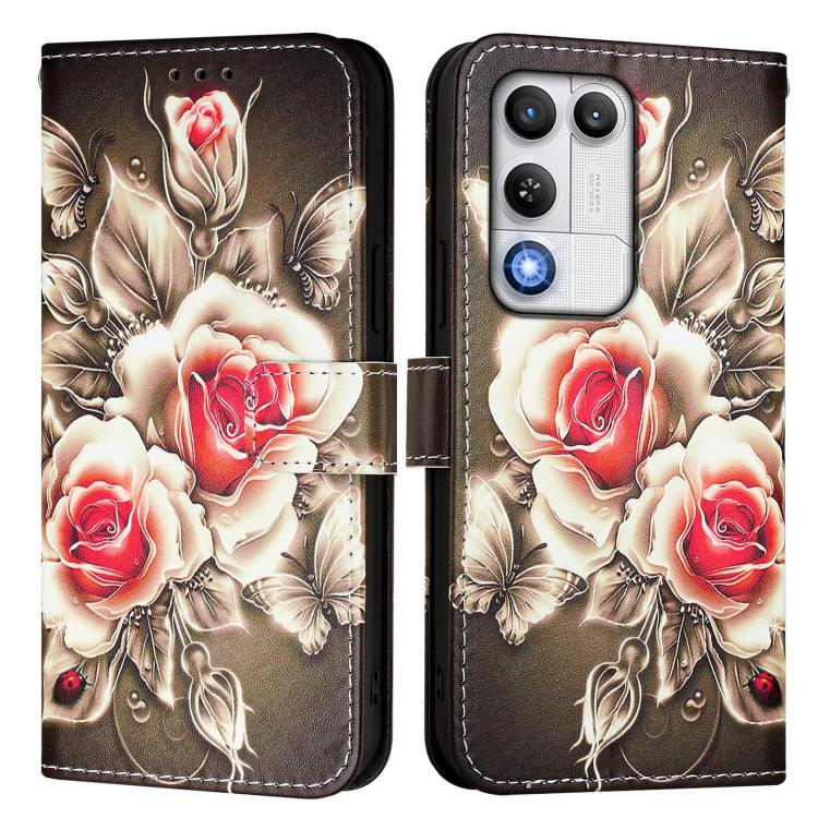 For ZTE nubia RedMagic 11 Air Colored Drawing Pattern Plain Weave Leather Phone Case
