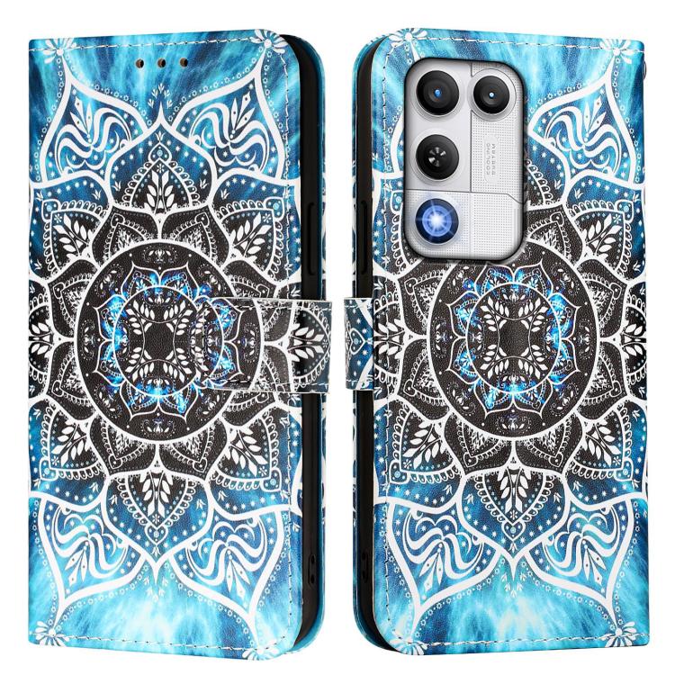 For ZTE nubia RedMagic 11 Air Colored Drawing Pattern Plain Weave Leather Phone Case
