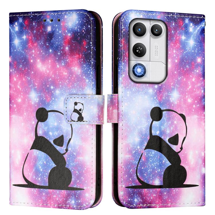 For ZTE nubia RedMagic 11 Air Colored Drawing Pattern Plain Weave Leather Phone Case
