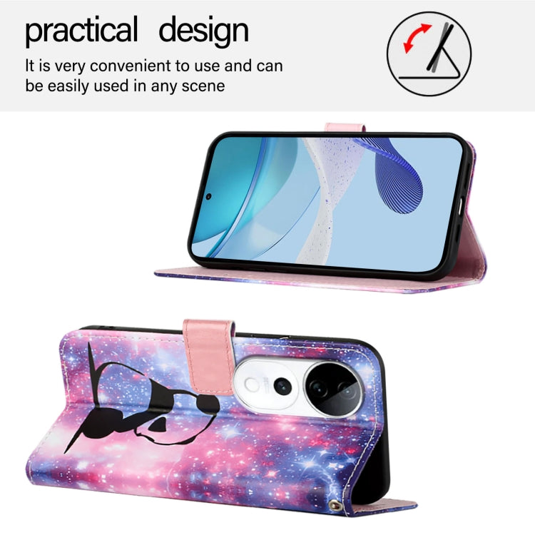 For vivo S19 Pro   Colored Drawing Pattern Plain Weave Leather Phone Case