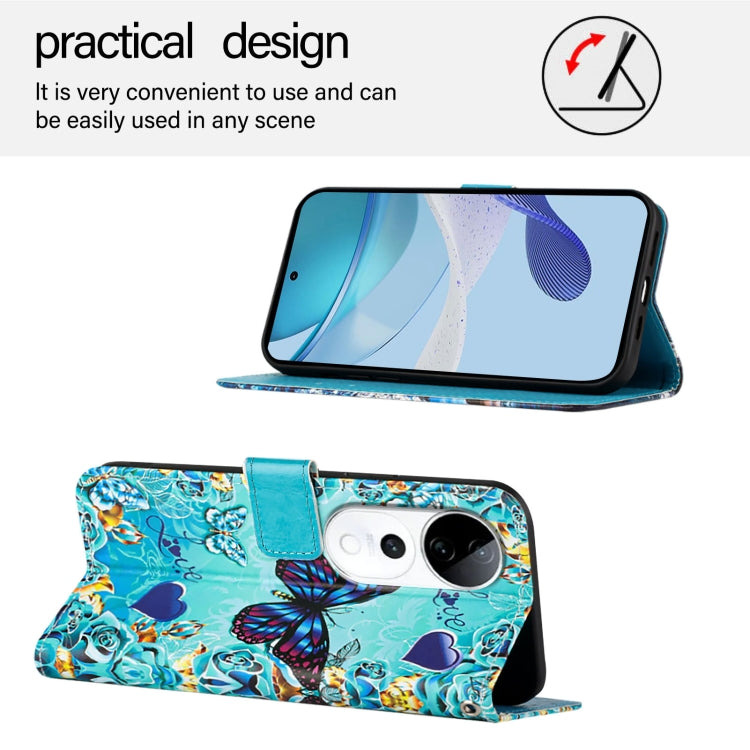 For vivo S19 Pro   Colored Drawing Pattern Plain Weave Leather Phone Case