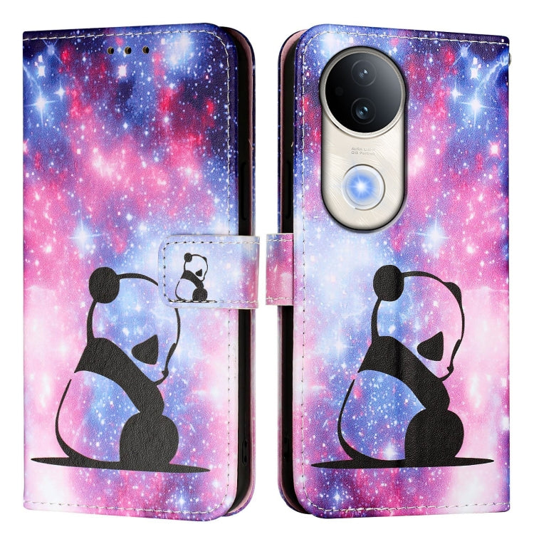 For vivo S20 Colored Drawing Pattern Plain Weave Leather Phone Case