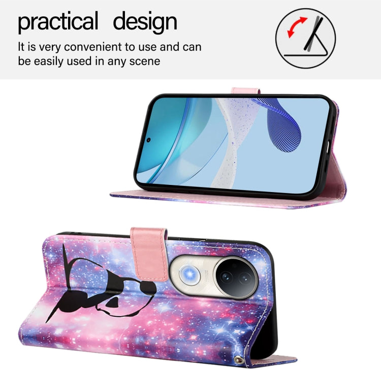 For vivo S20 Colored Drawing Pattern Plain Weave Leather Phone Case