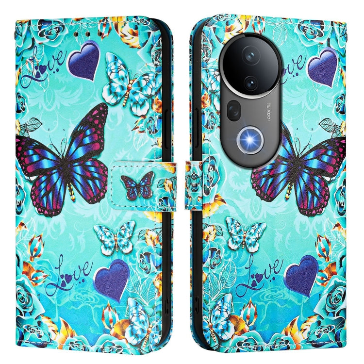 For vivo S20 Pro Colored Drawing Pattern Plain Weave Leather Phone Case