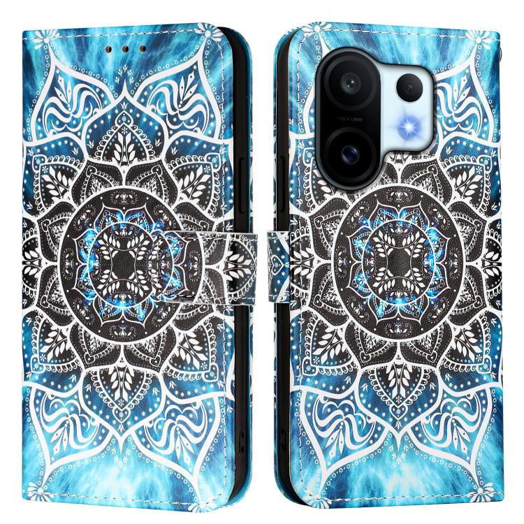 For vivo S30 Pro mini Colored Drawing Pattern Plain Weave Leather Phone Case