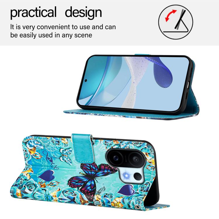 For vivo S30 Pro mini Colored Drawing Pattern Plain Weave Leather Phone Case