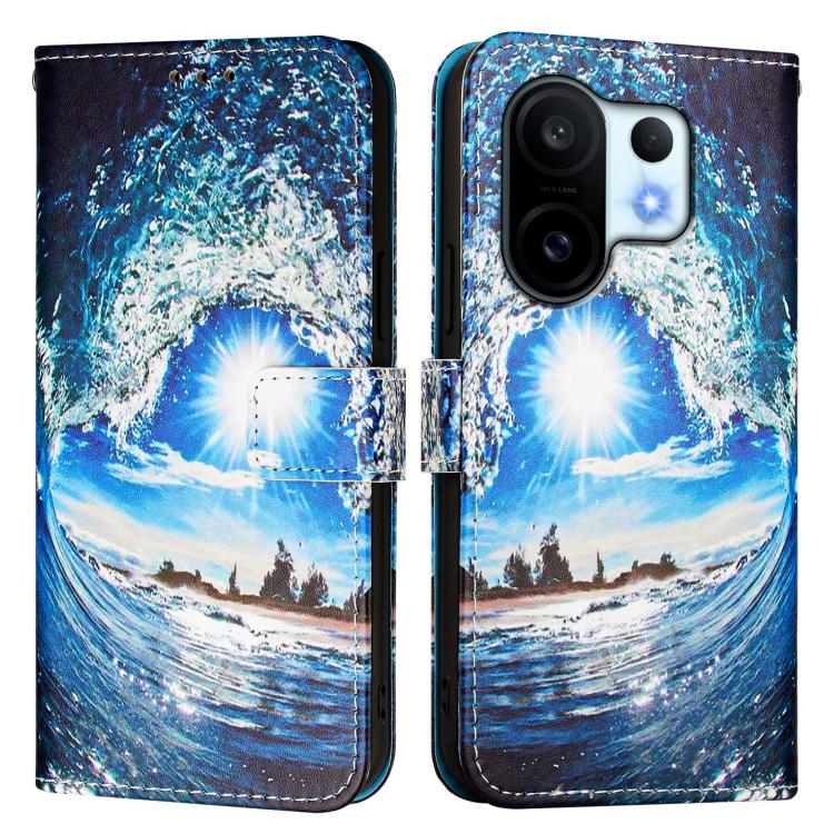 For vivo S30 Pro mini Colored Drawing Pattern Plain Weave Leather Phone Case
