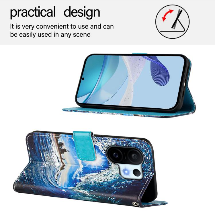 For vivo S30 Pro mini Colored Drawing Pattern Plain Weave Leather Phone Case