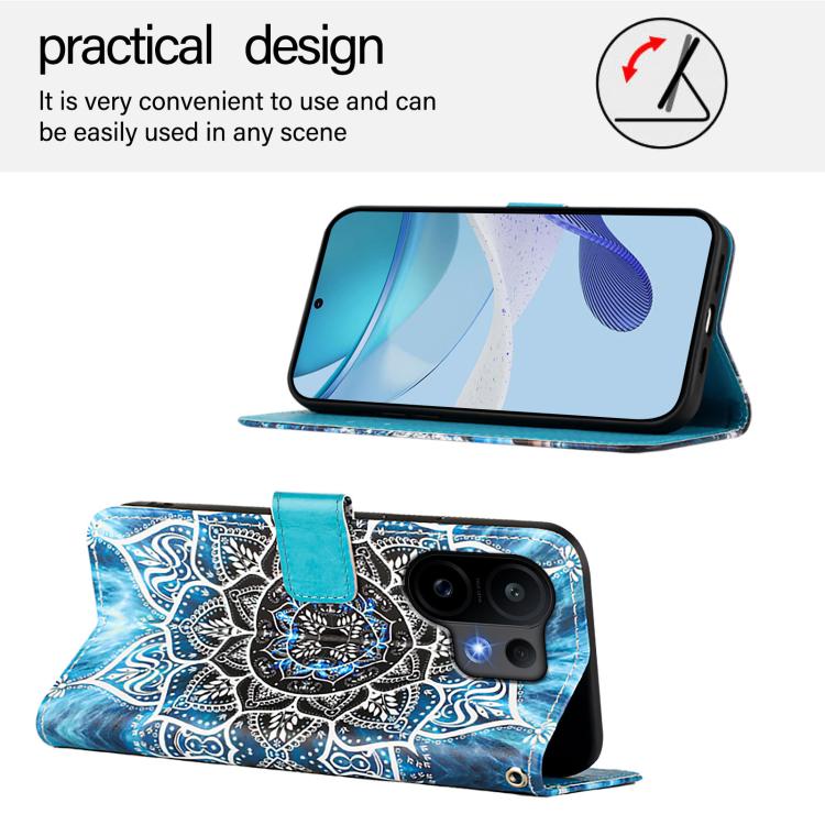 For vivo S30 Colored Drawing Pattern Plain Weave Leather Phone Case