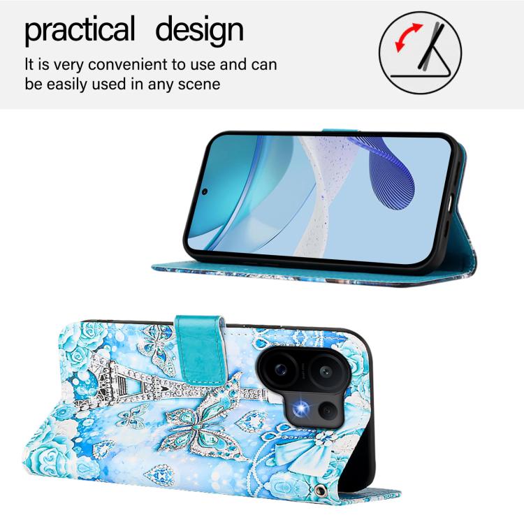 For vivo S30 Colored Drawing Pattern Plain Weave Leather Phone Case