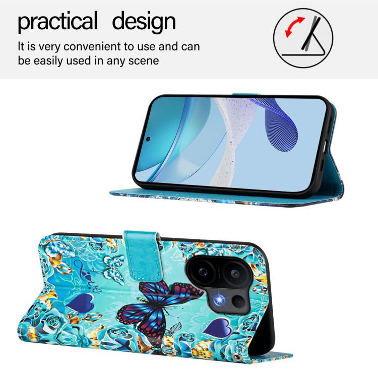 For vivo S30 Colored Drawing Pattern Plain Weave Leather Phone Case