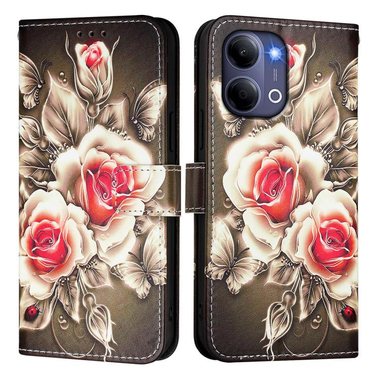 For vivo Y21 5G 2026 / Y05 4G Colored Drawing Pattern Plain Weave Leather Phone Case