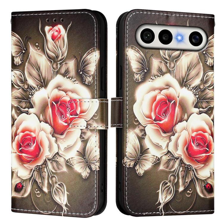 For vivo X300 FE 5G Russia / Zeiss Colored Drawing Pattern Plain Weave Leather Phone Case