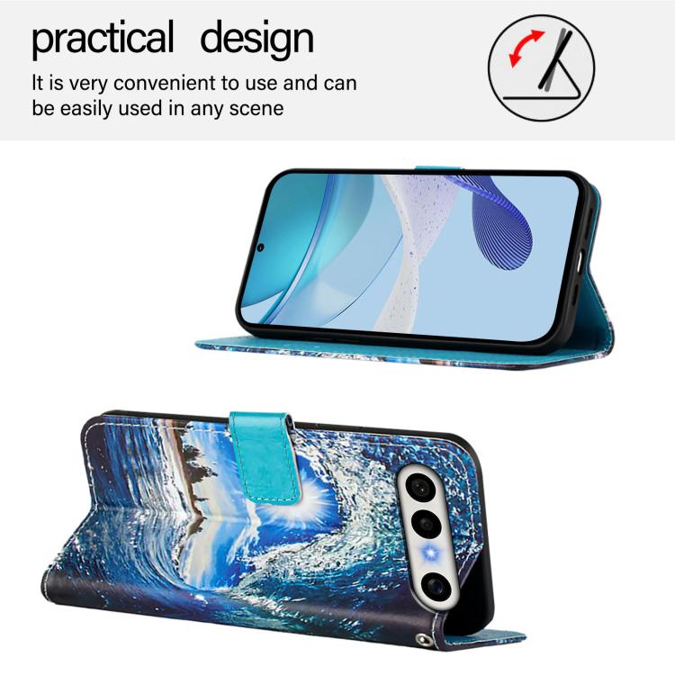 For vivo X300 FE 5G Russia / Zeiss Colored Drawing Pattern Plain Weave Leather Phone Case