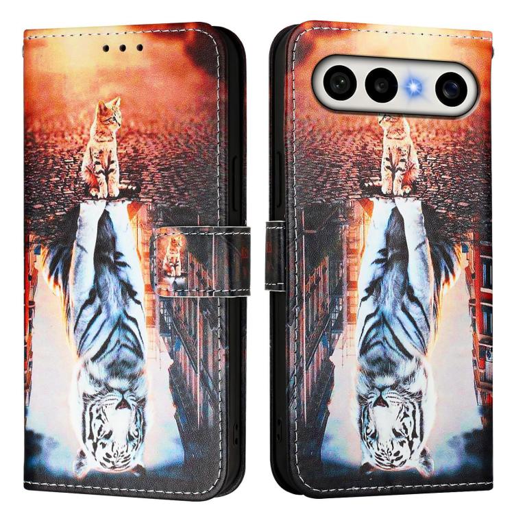 For vivo X300 FE 5G Russia / Zeiss Colored Drawing Pattern Plain Weave Leather Phone Case