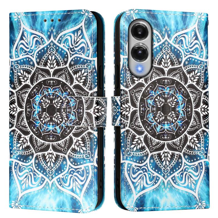 For Samsung Galaxy S25 Edge 5G Colored Drawing Pattern Plain Weave Leather Phone Case
