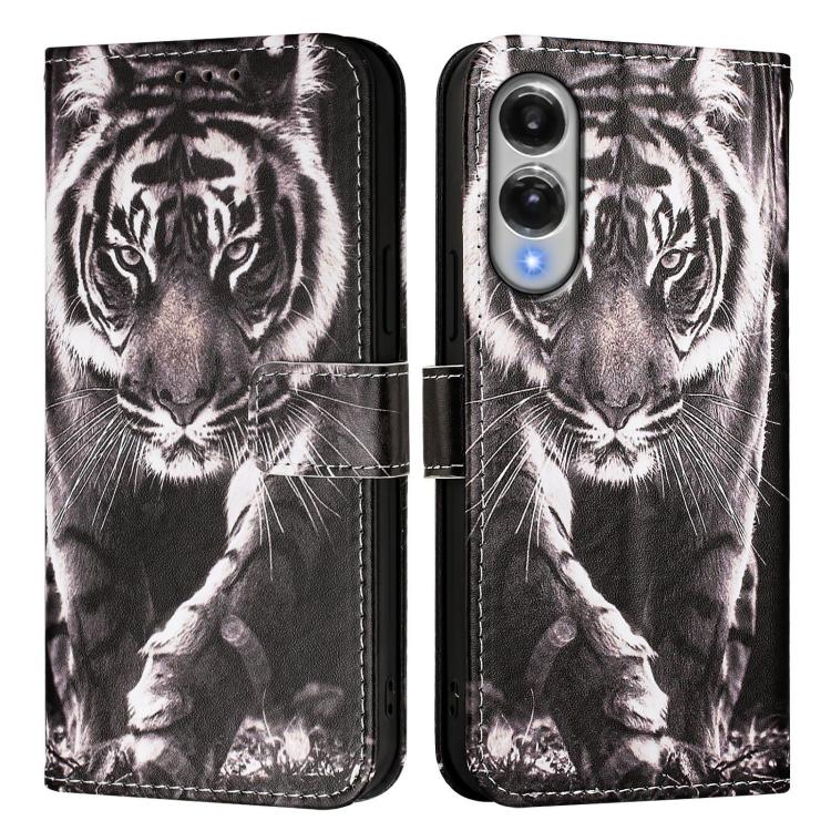 For Samsung Galaxy S25 Edge 5G Colored Drawing Pattern Plain Weave Leather Phone Case