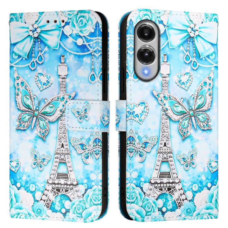 For Samsung Galaxy S25 Edge 5G Colored Drawing Pattern Plain Weave Leather Phone Case