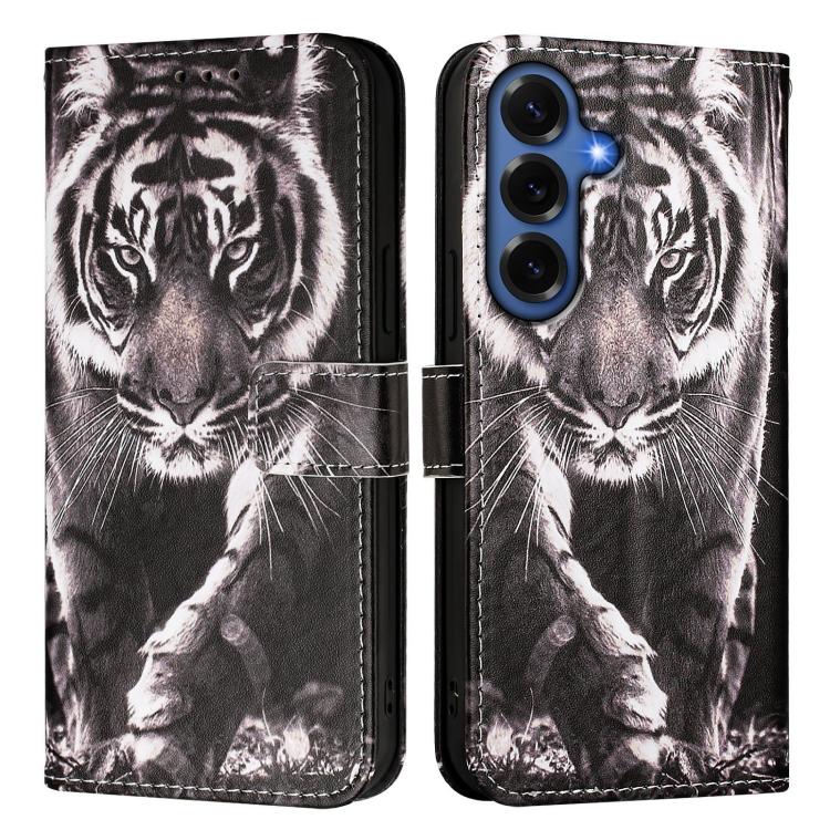 For Samsung Galaxy S26+ 5G Colored Drawing Pattern Plain Weave Leather Phone Case