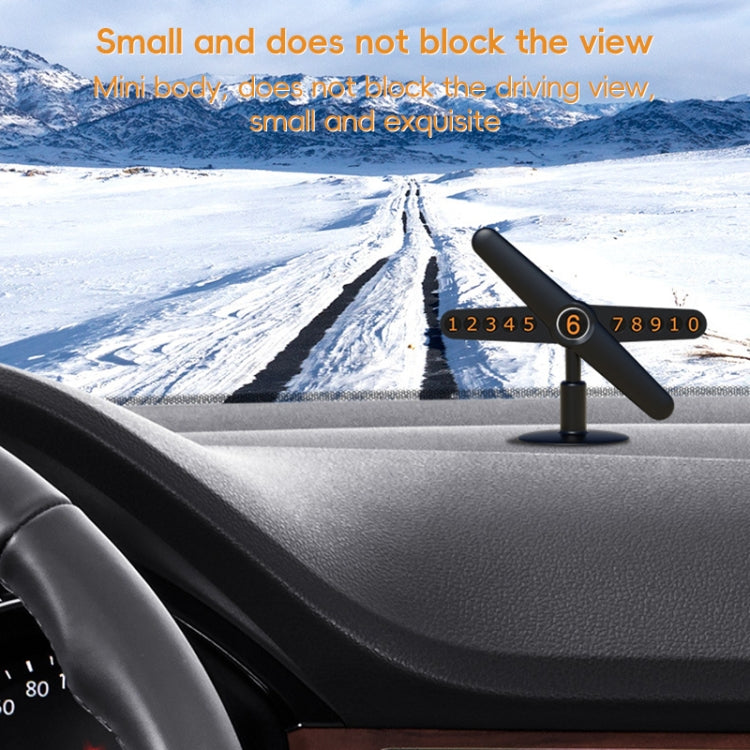 3R-2167 Creative Windmill Rotating Hidden Temporary Car Parking Card - Black