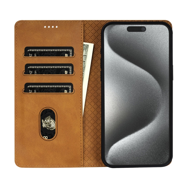 For iPhone 15 Plus N.BEKUS CSJ-P1 Solid Color Leather Phone Case