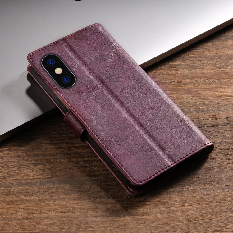 For iPhone XS Max N.BEKUS CSJ-P1 Solid Color Leather Phone Case
