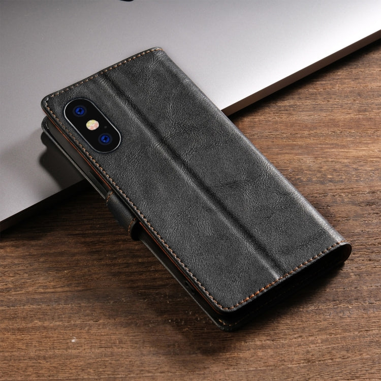 For iPhone XS Max N.BEKUS CSJ-P1 Solid Color Leather Phone Case