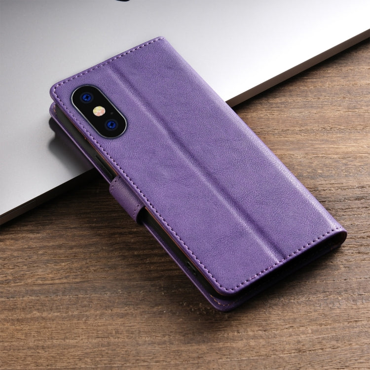 For iPhone XS Max N.BEKUS CSJ-P1 Solid Color Leather Phone Case