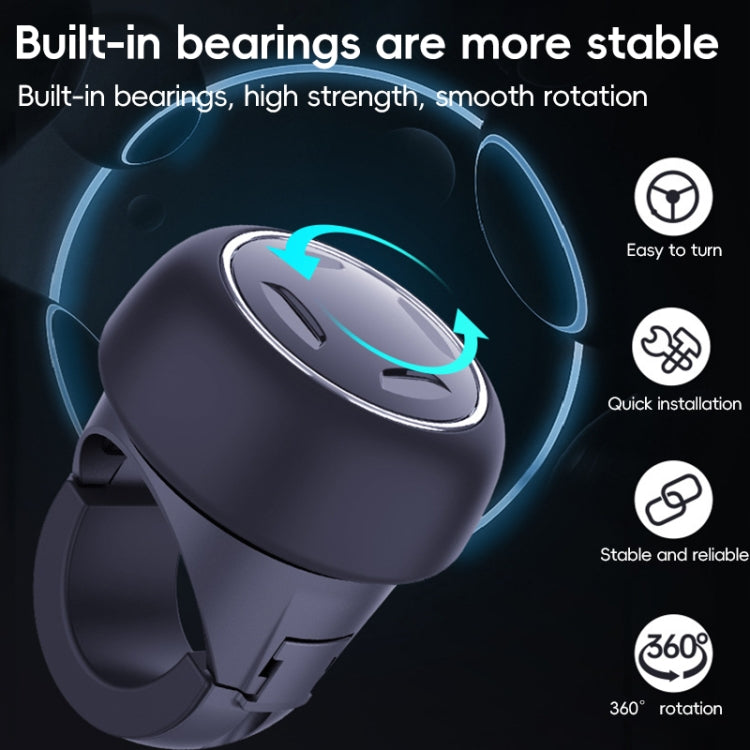 3R-2255 Car Steering Wheel Booster Ball Car Steering Wheel Turning Aid with Light - Black