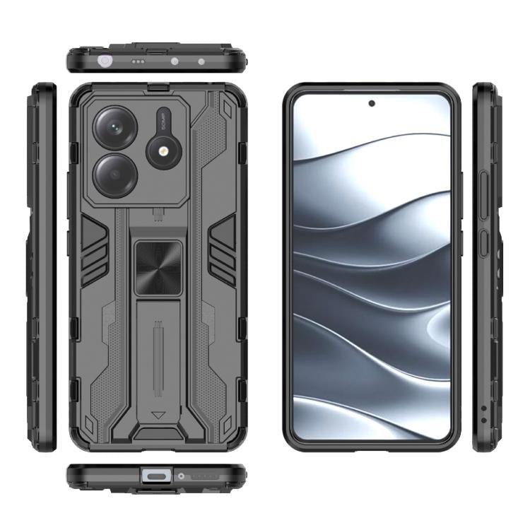 For Redmi Note 14 5G Supersonic PC + TPU Holder Phone Case