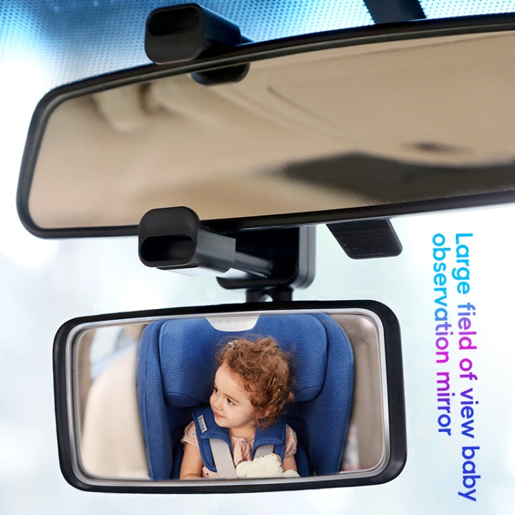 3R-2361 Car Auxiliary Rearview Side Mirror Wide Angle Interior Mirror - Black