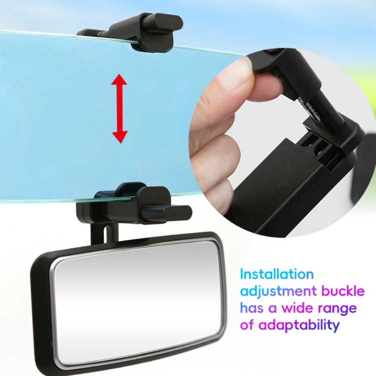 3R-2361 Car Auxiliary Rearview Side Mirror Wide Angle Interior Mirror - Black