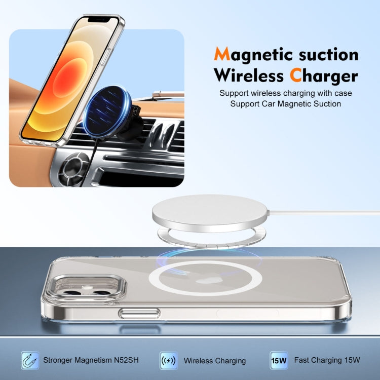 For iPhone 12 Ice Feel HD Transparent MagSafe PC Full Coverage Phone Case