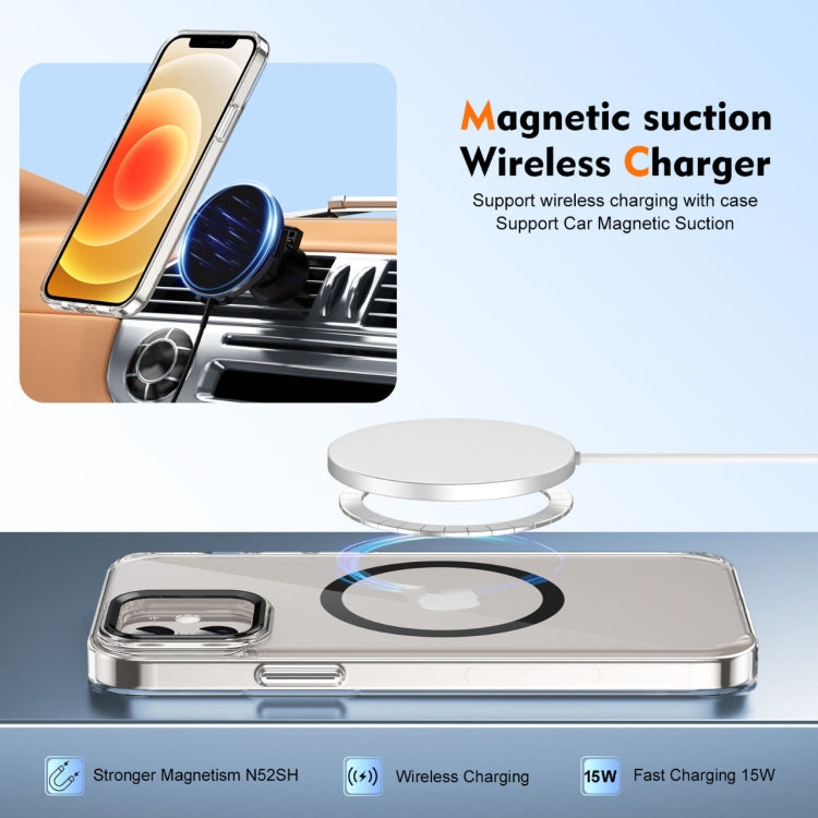 For iPhone 12 Ice Feel HD Transparent MagSafe PC Full Coverage Phone Case