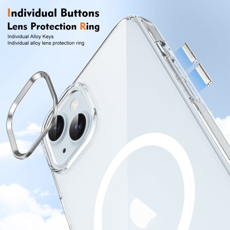 For iPhone 14 Ice Feel HD Transparent MagSafe PC Full Coverage Phone Case