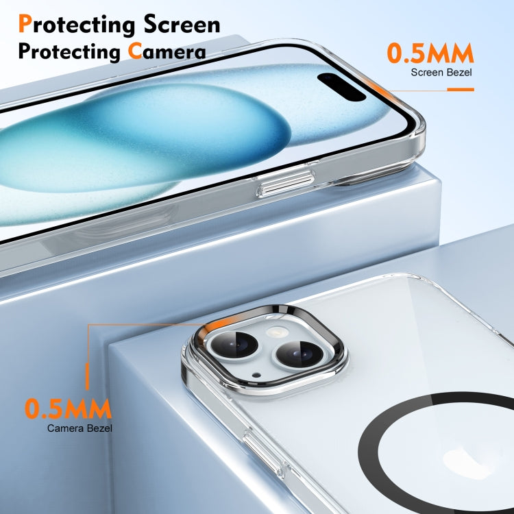 For iPhone 14 Ice Feel HD Transparent MagSafe PC Full Coverage Phone Case