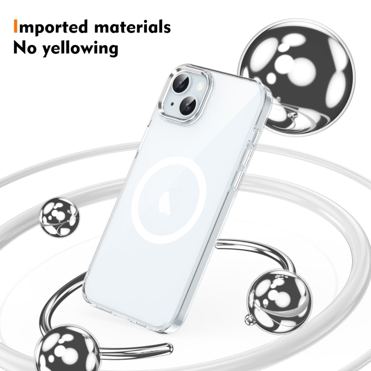 For iPhone 14 Plus / 15 Plus Ice Feel HD Transparent MagSafe PC Full Coverage Phone Case