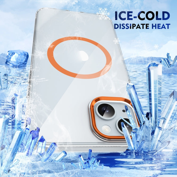 For iPhone 14 Plus / 15 Plus Ice Feel HD Transparent MagSafe PC Full Coverage Phone Case
