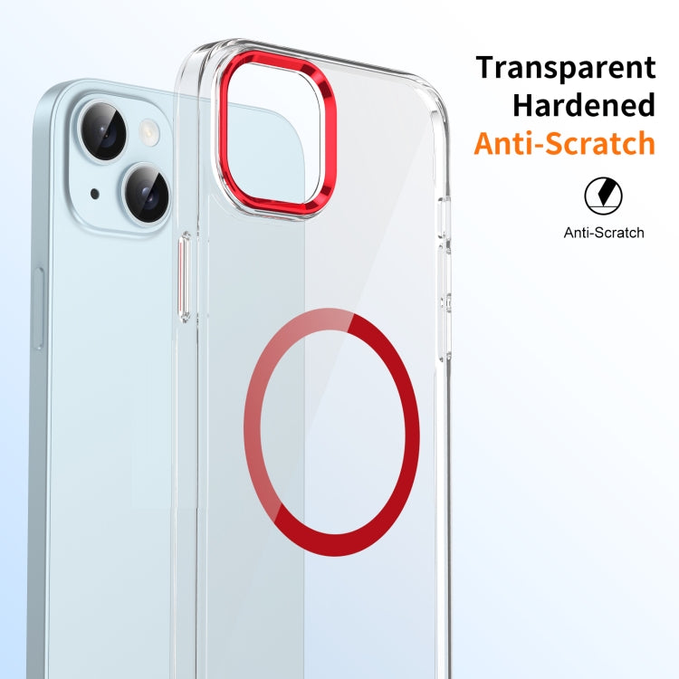 For iPhone 14 Plus / 15 Plus Ice Feel HD Transparent MagSafe PC Full Coverage Phone Case