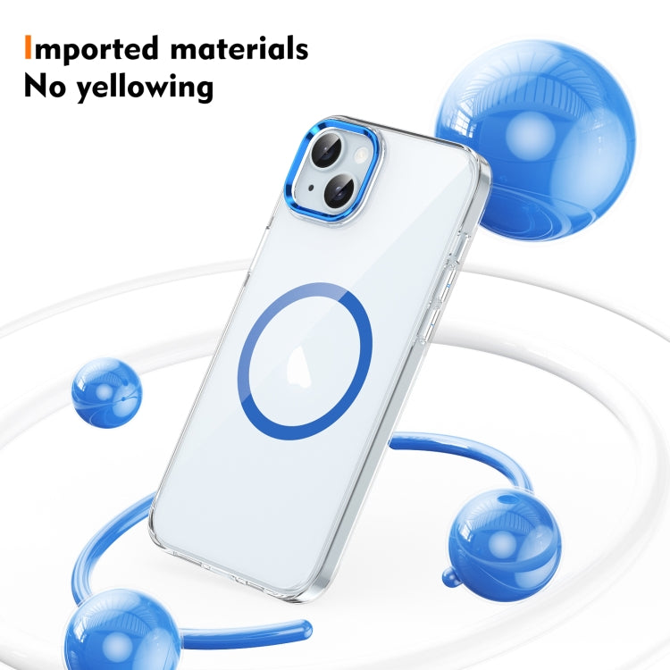 For iPhone 14 Plus / 15 Plus Ice Feel HD Transparent MagSafe PC Full Coverage Phone Case