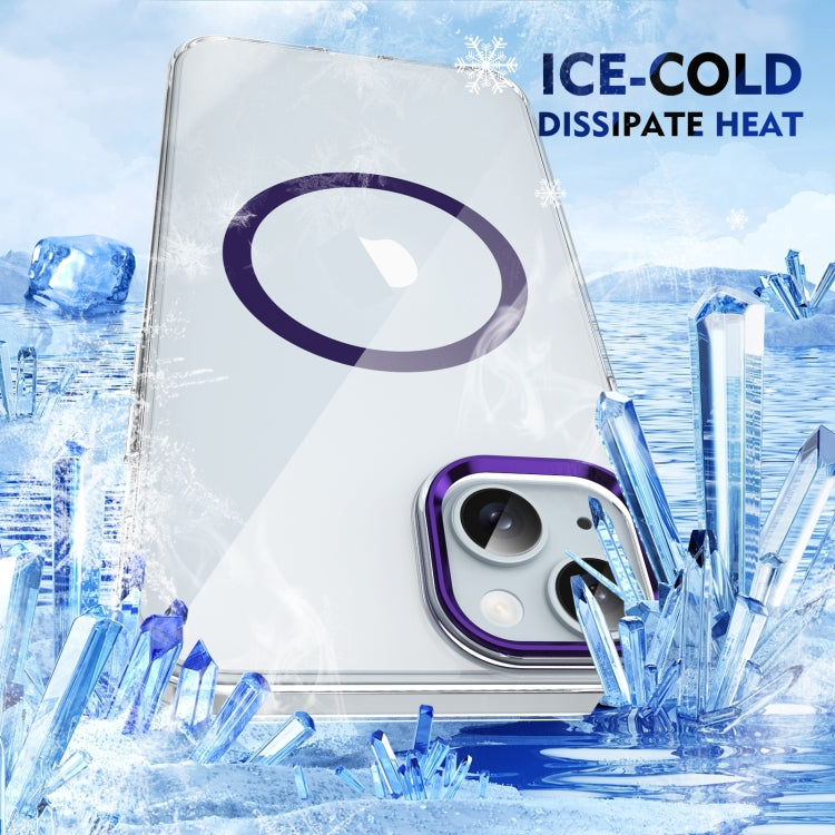For iPhone 14 Plus / 15 Plus Ice Feel HD Transparent MagSafe PC Full Coverage Phone Case