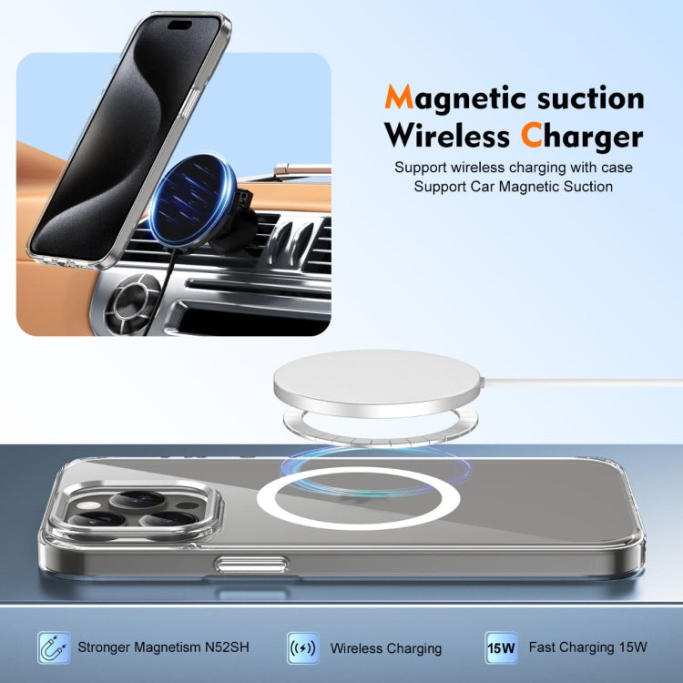 For iPhone 14 Pro Max Ice Feel HD Transparent MagSafe PC Full Coverage Phone Case