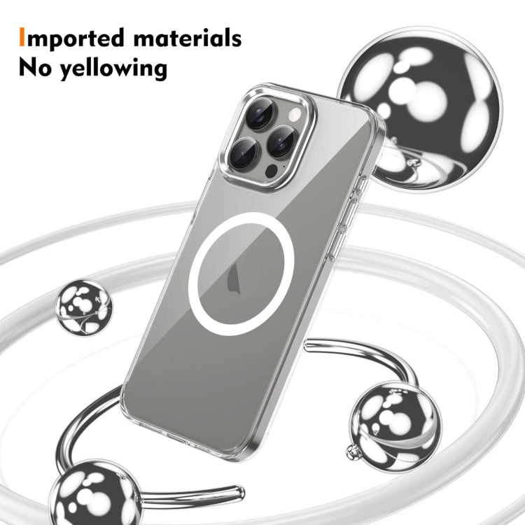 For iPhone 15 Pro Max Ice Feel HD Transparent MagSafe PC Full Coverage Phone Case