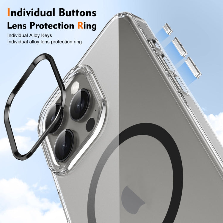 For iPhone 15 Pro Max Ice Feel HD Transparent MagSafe PC Full Coverage Phone Case