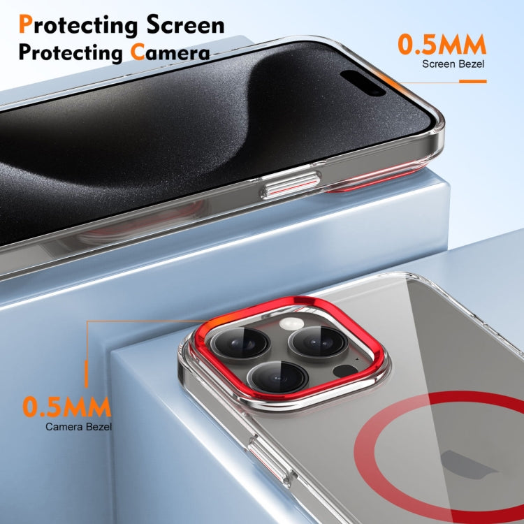 For iPhone 15 Pro Ice Feel HD Transparent MagSafe PC Full Coverage Phone Case