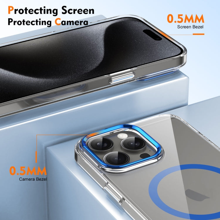 For iPhone 15 Pro Ice Feel HD Transparent MagSafe PC Full Coverage Phone Case