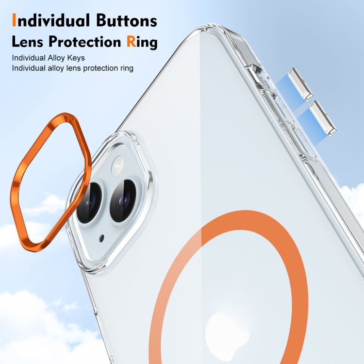 For iPhone 15 Ice Feel HD Transparent MagSafe PC Full Coverage Phone Case